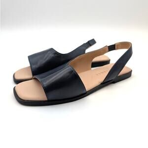 Journee Collection Brinsley Slingback Sandals Women's Navy Blue Size US7W EU37